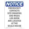 Signmission OSHA Notice, 7" Height, Emergency Contacts Site Drawing Sign, 7" X 5", Portrait OS-NS-D-57-V-11779 - alternate 1